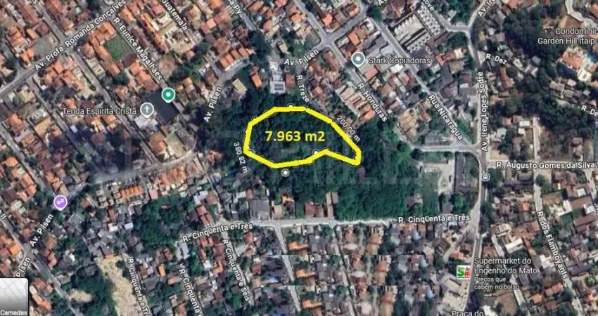Terreno/área de 7.963m² à venda em serra grande, niterói/rj
