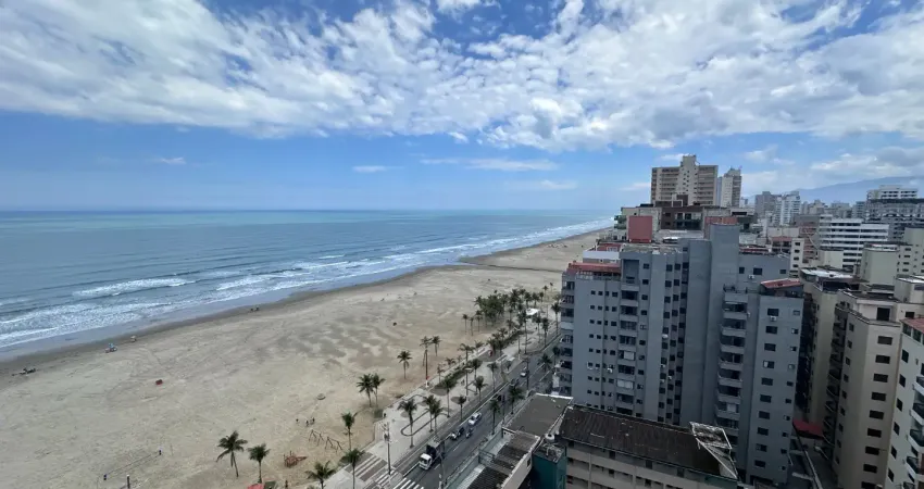Apartamento de 1 dormitório frente mar vista ampla e definitiva com área de lazer completa