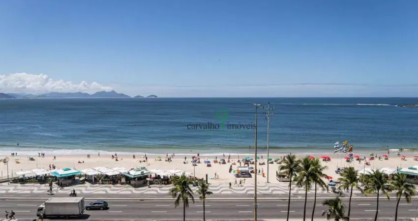 Apartamento frente mar com 3 dormitórios à venda, 236 m² por r$ 3.650.000 - copacabana - rio de janeiro/rj