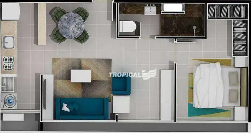 Apartamento Garden com 1 dormitório à venda, 71 m² por R$ 541.384,77 - Victor Konder - Blumenau/SC