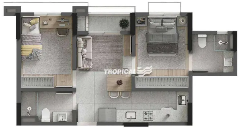 Apartamento com 2 dormitórios à venda, 52 m² por R$ 361.000,00 - Vorstadt - Blumenau/SC