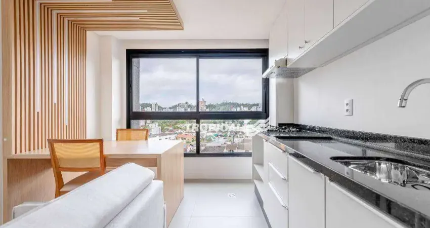 Apartamento com 1 dormitório para alugar, 33 m² por r$ 3.179,95/mês - velha - blumenau/sc