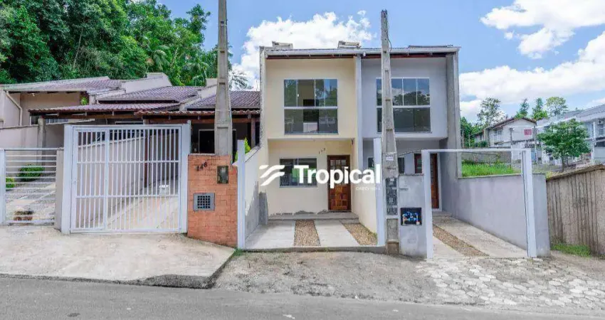 Sobrado com 2 dormitórios para alugar, 73 m² por r$ 2.000,00/mês - passo manso - blumenau/sc