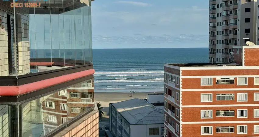 435mil - 2 dormitorios 1 suíte frente rua vista mar definitiva - 92m área útil - sacada - predio com elevador - 100m da praia da Vila Tupi