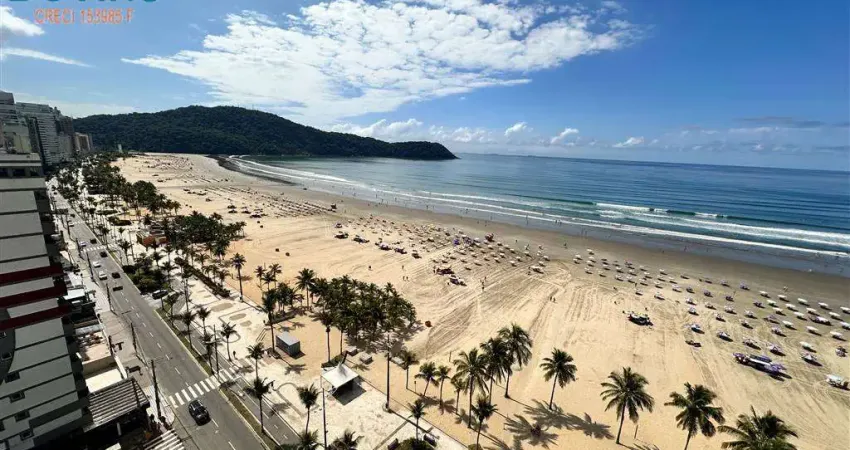 460mil - 2 dormitórios 1 Suíte - mobiliado - vista mar definitiva - praia do boqueirao - 2 banheiros prédio frente mar