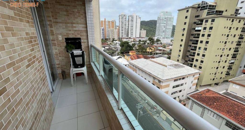 539mil -  Praia do Canto do Forte apartamento há 100 metros do mar - 2 quartos um suite churrasqueira na sacada