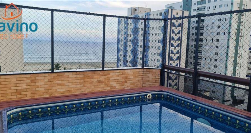 1,2milhão - Cobertura com Piscina e Espaço Gourmet privativos 3 suítes Vista Mar da Praia da Vila Guilhermina.