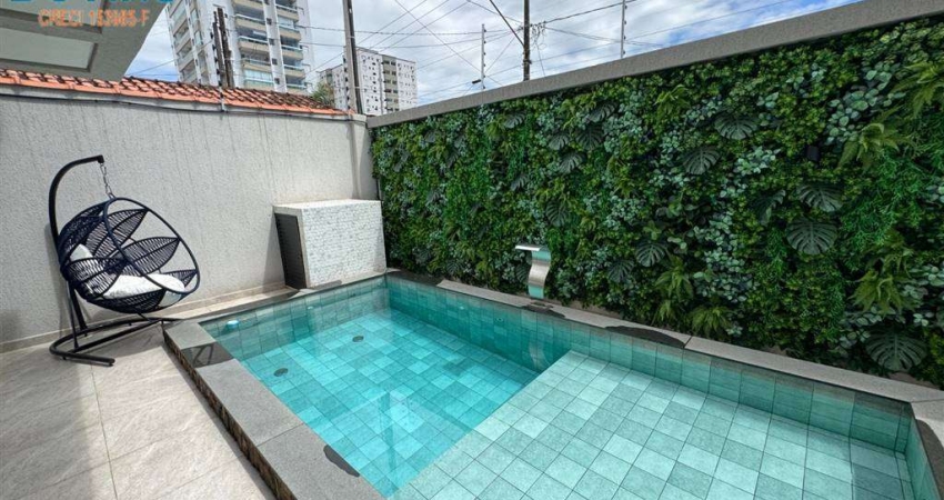 1499milhao - SOBRADO 3 SUITES PISCINA ESPAÇO GOURMET - VENDIDO MOBILIADO PORTEIRA FECHADA LADO PRAIA