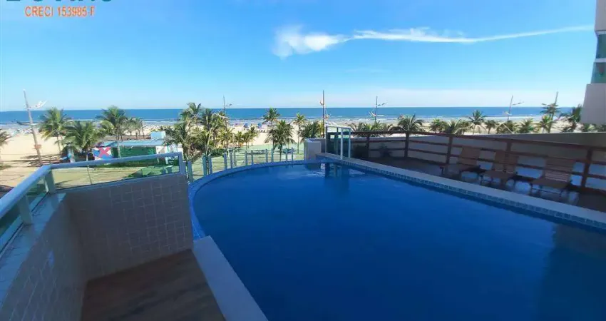 2 DORMITÓRIOS COM VISTA PARA O MAR, VARANDA GOURMET, LAZER COMPLETO, PRÉDIO PÉ NA AREIA NA PRAIA DA MIRIM, POR APENAS R$445.000 À VISTA OU R$460.000 PELOS BANCOS