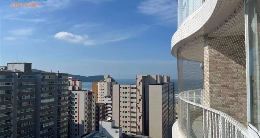 Show de apartamento com 3 suítes, vista mar na Praia da Guilhermina