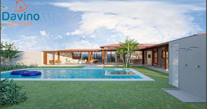 Maravilhosa Casa Isolada – Projeto Moderno 
100 metros da praia -  feita em 2 terrenos isolados