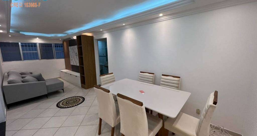 APARTAMENTO MOBILIADO BEM AMPLO, 250 METROS DA PRAIA DA VILA GUILHERMINA ELEVADOR CHURRASQUEIRA