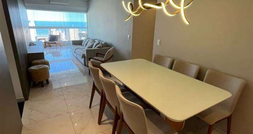 APARTAMENTO MOBILIADO ALTISSIMO PADRÃO VISTA PEMANENTE PARA O MAR SOL DA MANHA 3 SUITES AMPLA SACADA