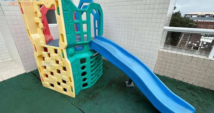 Apartamento há 400 metros do mar da aviação com 75,51m² de área útil, churrasqueira carvão.