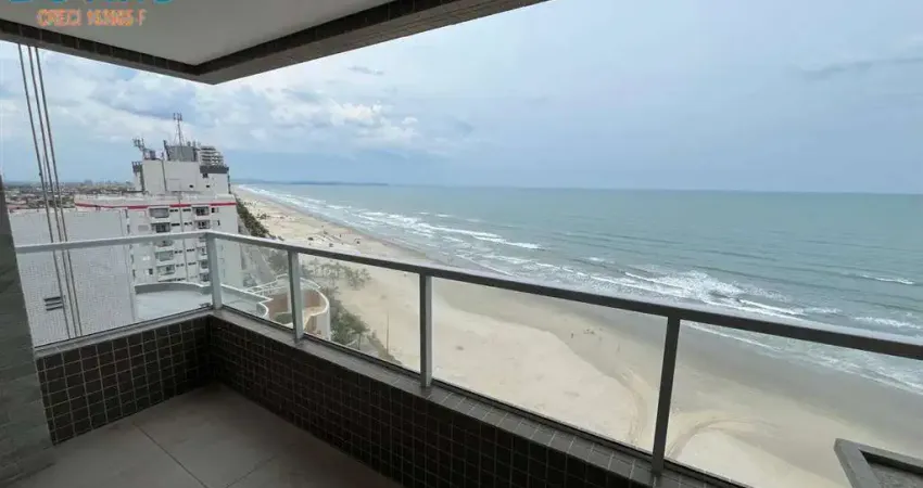 De 785mil por 700mil apartamento frente mar andar alto sacada com churrasqueira a carvão.