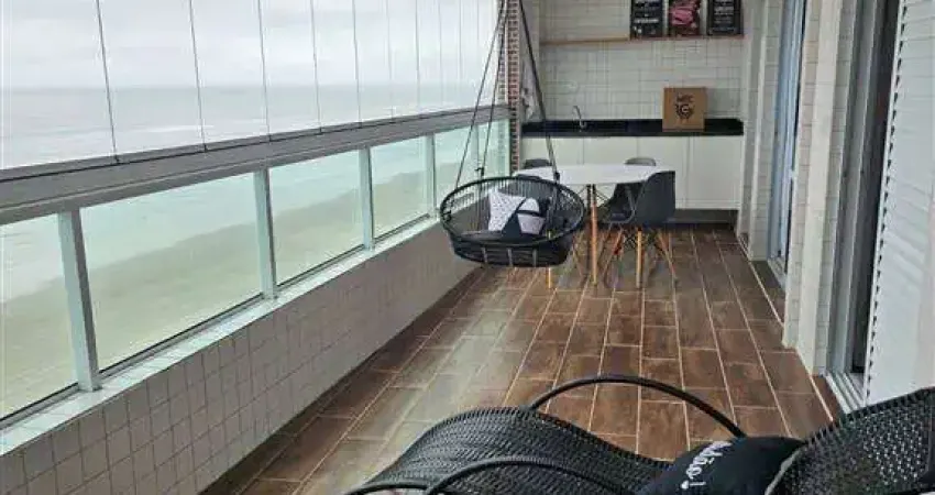 182.800 de entrada e saldo direto com a construtora. frente e vista total mar com sacada gourmet. envidraçada, 2 dormitórios sendo1 suíte. mobiliado!