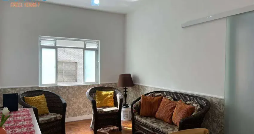 Apartamento em predio frente mar da praia do itararé 2 quartos semi mobiliado