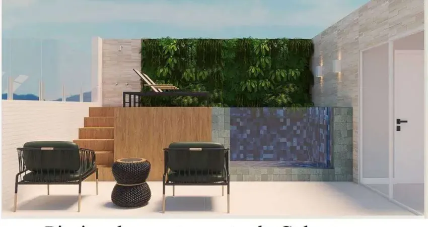 Cobertura 4 dormitórios, suite master, piscina, vista panoramica do mar, possui plano parcelado direto.