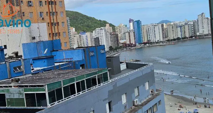 Sala Living (Kitão) pé na areia, vista mar da praia do Gonzaguinha, São Vicente