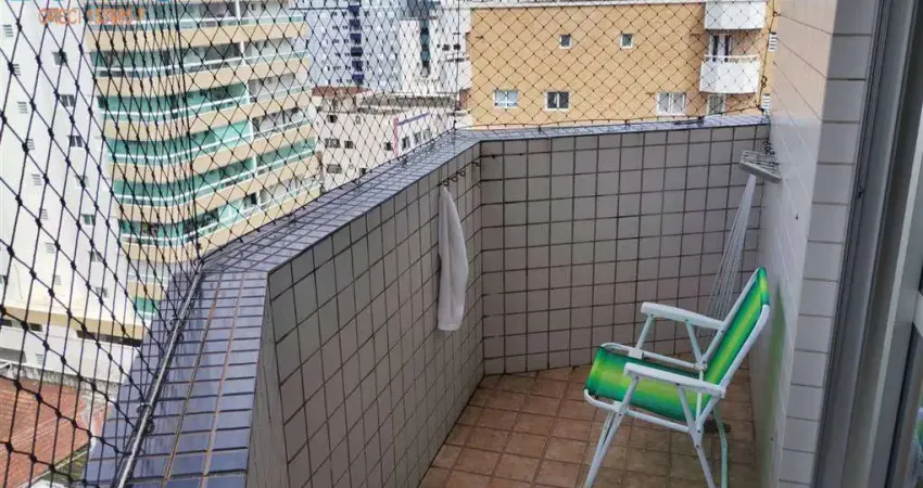 Lindo apartamento mobiliado com 1 dormitório, sacada com vista livre, elevador, vaga de garagem, localizado a 250 metros da praia da guilhermina por apenas r$290.000 à vista ou pelos bancos
