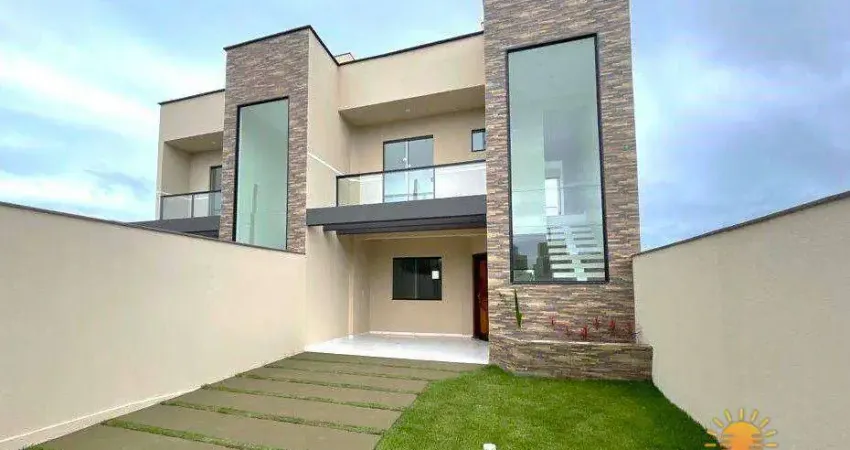 Sobrado com 3 dormitórios à venda, 106 m² por R$ 590.000,00 - Barra do Saí - Itapoá/SC