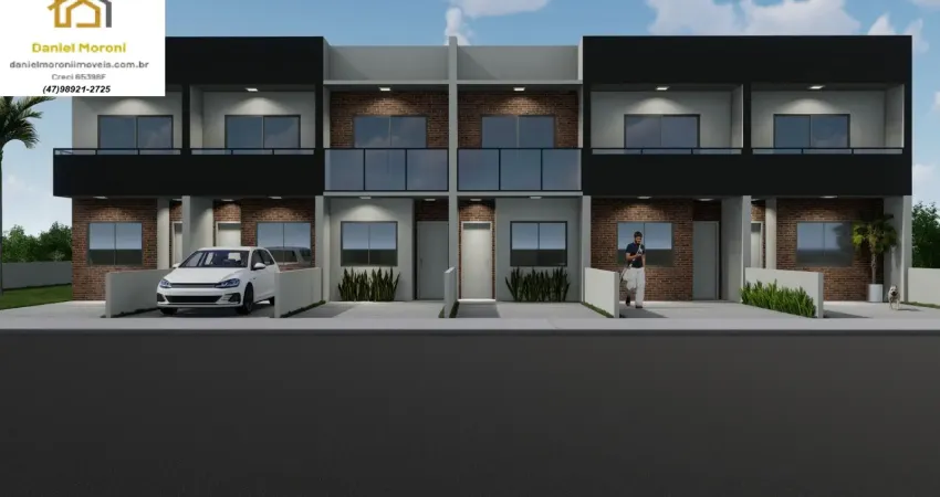 Lançamento deste lindo geminado no bairro profipo em joinville/sc.