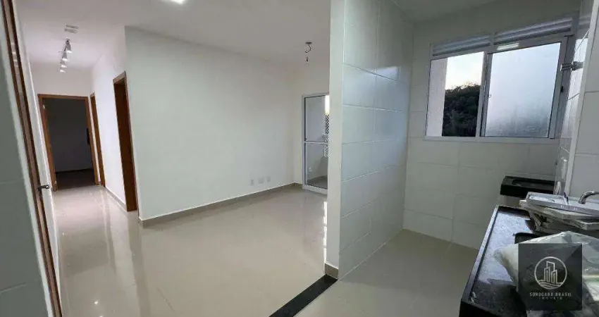 Apartamento com 2 dormitórios para alugar, 50 m² por R$ 1.962,41/mês - Jardim Gutierres - Sorocaba/SP