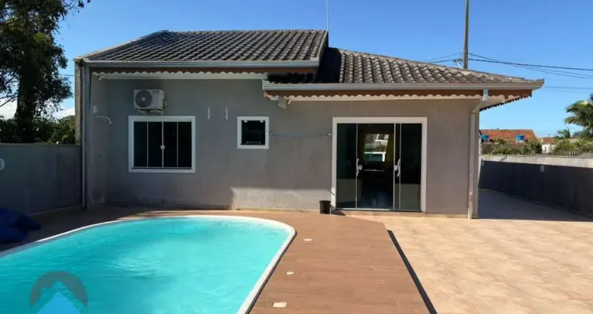Casa à venda com piscina (porteira fechada) em guaratuba-pr, bairro eliane: 4 quartos, 1 suíte, 120m²