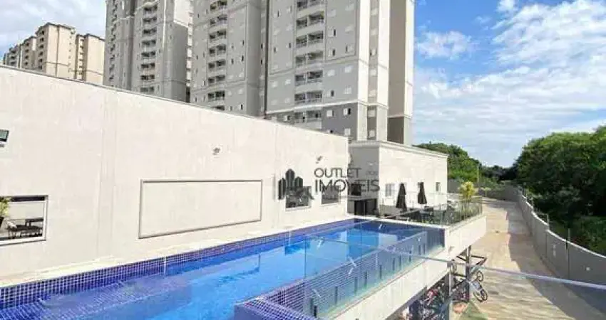 Apartamento com 2 dormitórios para alugar, 61 m² por R$ 2.840,00/mês - Paris Residencial - Paulínia/SP