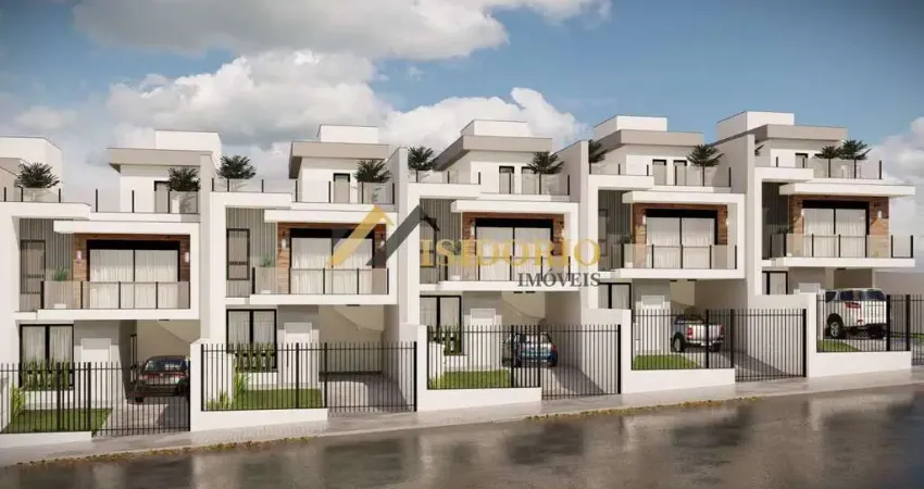 EXCELENTE SOBRADO NOVO! 03 QTOS.,SUÍTE, SACADA, TERRAÇO, 02 GAR