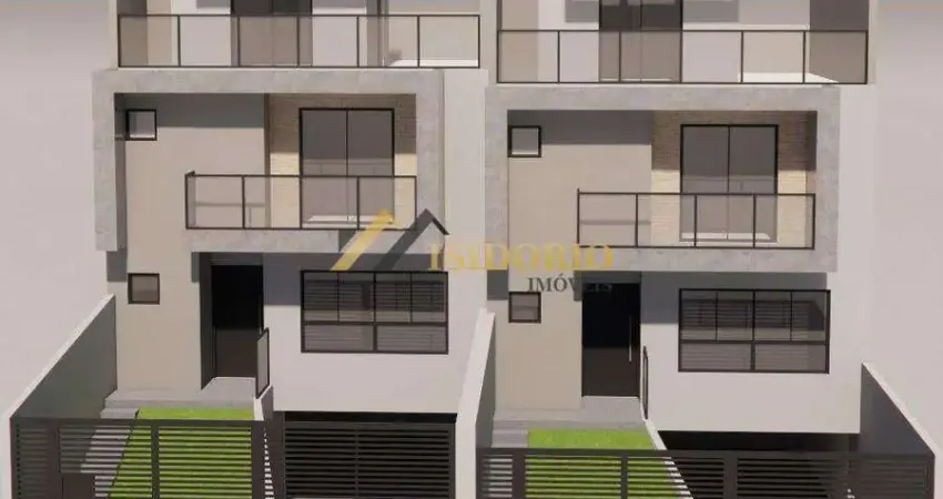 Sobrado novo no abranches! 03 quartos, suíte, sacada, garagem!!