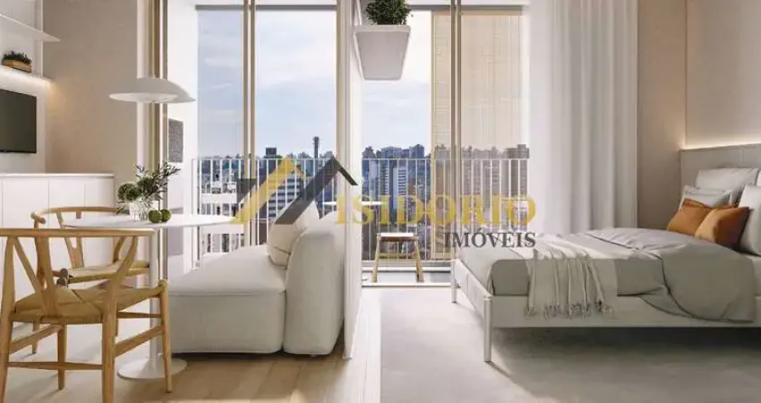 Belo studio! quarto, sacada, churras., muito bem localizado