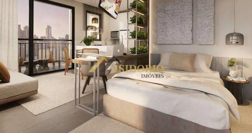 Apartamento garden no batel! quarto, sacada, elevador, piscina!