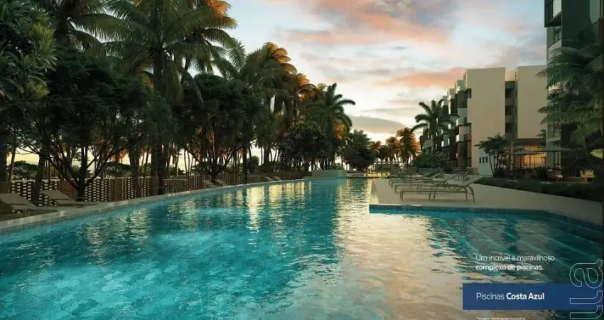 Resort com studio, 2 e 3 quartos, ao lado do parque aquático praia dos carneiros