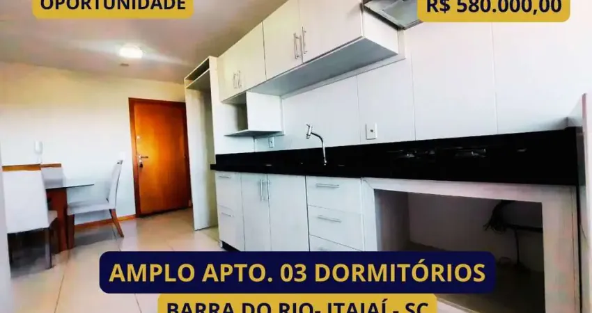 Apartamento para Venda em Itajaí, Barra do Rio, 3 dormitórios, 1 suíte, 2 banheiros, 2 vagas