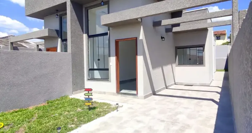 CASA 03 QUARTOS, SUÍTE E PÉ DIREITO ALTO EM ARAUCARIA. EXCELENTE ACABAMENTO