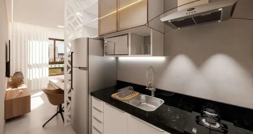 Apartamento tipo studio com quarto , sala e cozinha integrados