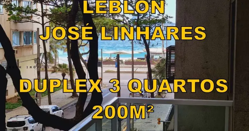 Apartamento para venda em rio de janeiro, leblon, 3 dormitórios, 2 suítes, 4 banheiros, 3 vagas