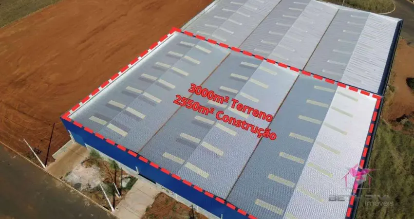 Barracão para alugar, 2550 m² por r$ 31.800/mês - industrial anhanguera - leme/sp