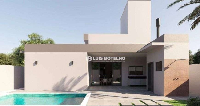 Casa térrea em construção no Condomínio Residencial Villa Bela Vista com 3 suítes e 4 vagas de garag