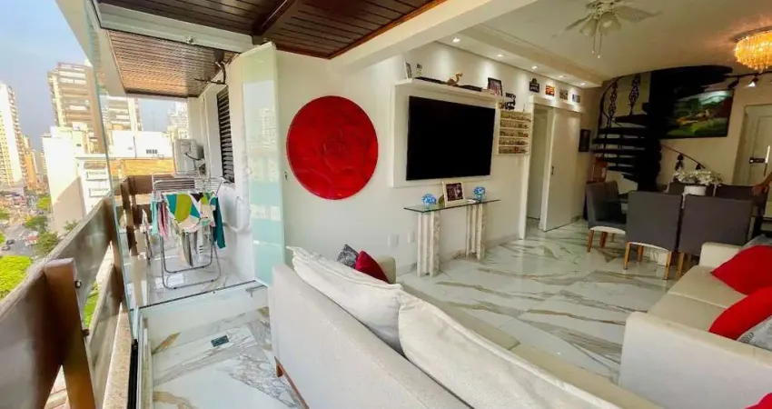 Cobertura com 3 dormitórios à venda, 223 m² por r$ 1.600.000,00 - boqueirão - santos/sp