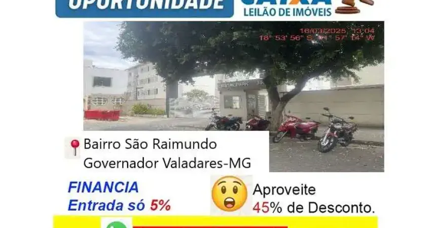 Apartamento com 2 quartos à venda na Rua Turmalina, São Raimundo, Governador Valadares