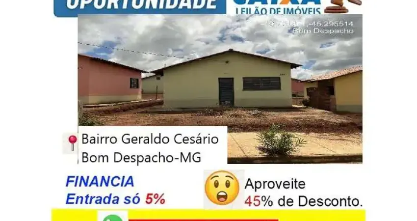 Casa com 2 quartos à venda no Geraldo Cesário, Bom Despacho