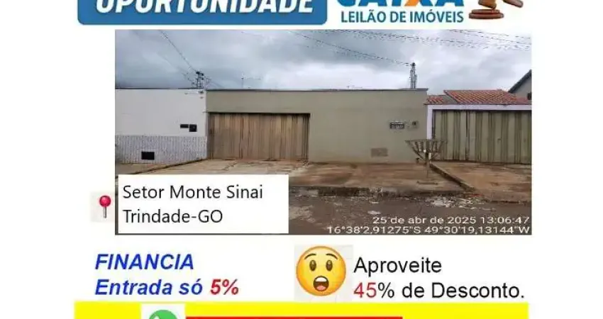 Casa com 2 quartos à venda na Rua Geraldo Garcia Lopes, Setor Monte Sinai, Trindade