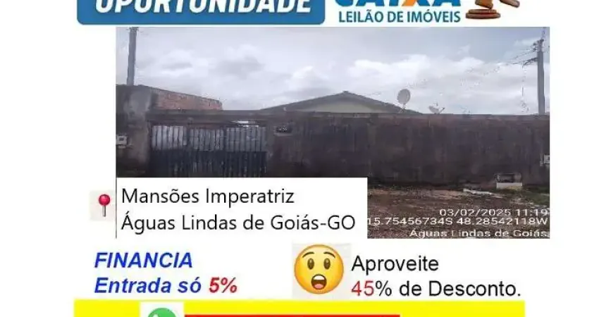 Casa com 2 quartos à venda na Quadra Quadra 4, Mansões Imperatriz, Águas Lindas de Goiás