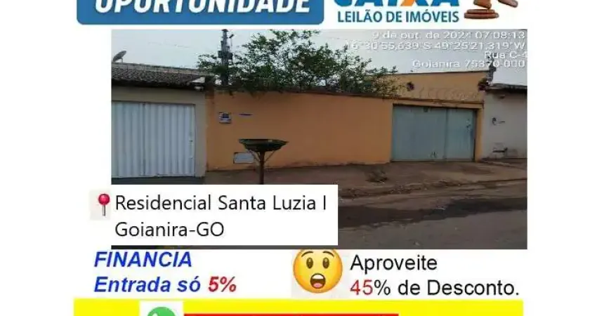 Casa com 2 quartos à venda na RUA C-04, Setor Santa Luzia, Goianira