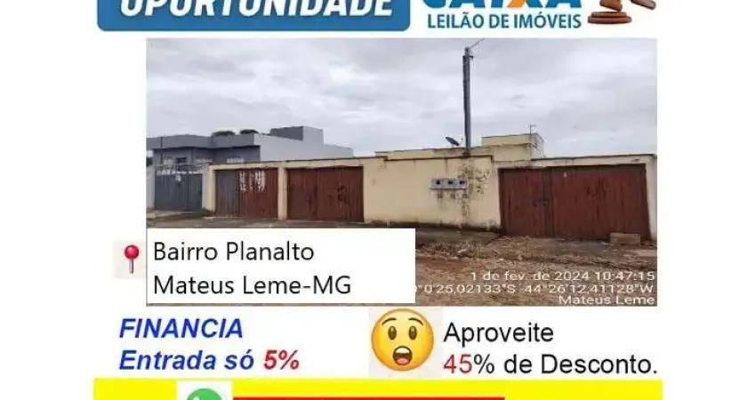 Casa com 2 quartos à venda no Planalto, Mateus Leme