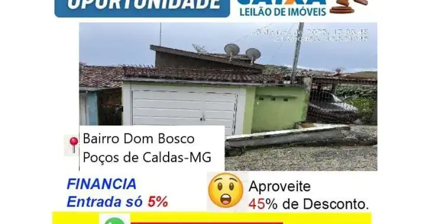 Casa com 2 quartos à venda na Rua Tupã, Dom Bosco, Poços de Caldas