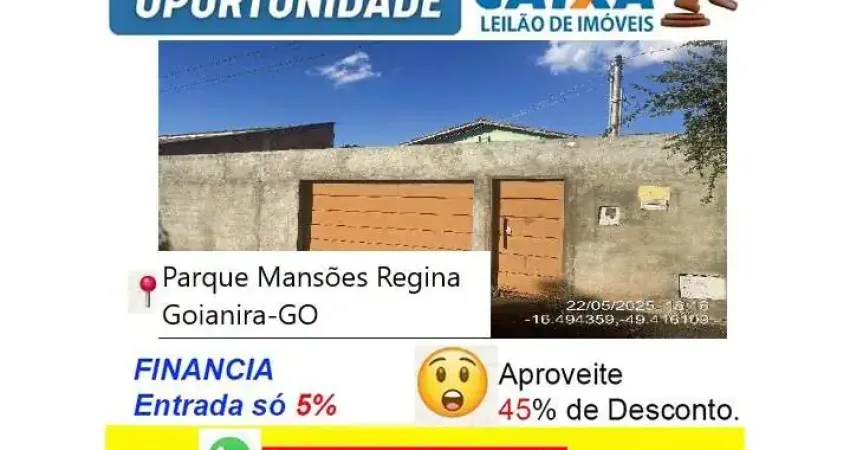 Casa com 3 quartos à venda na Avenida 1ª Avenida, Parque Mansões Regina, Goianira
