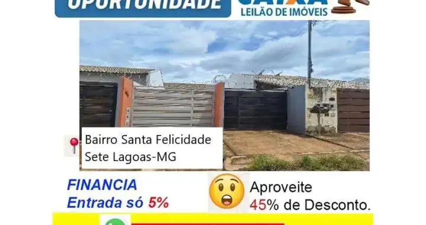 Casa com 2 quartos à venda na Rua Alexcia dos Santos de Faria Marcossi, Santa Felicidade, Sete Lagoas